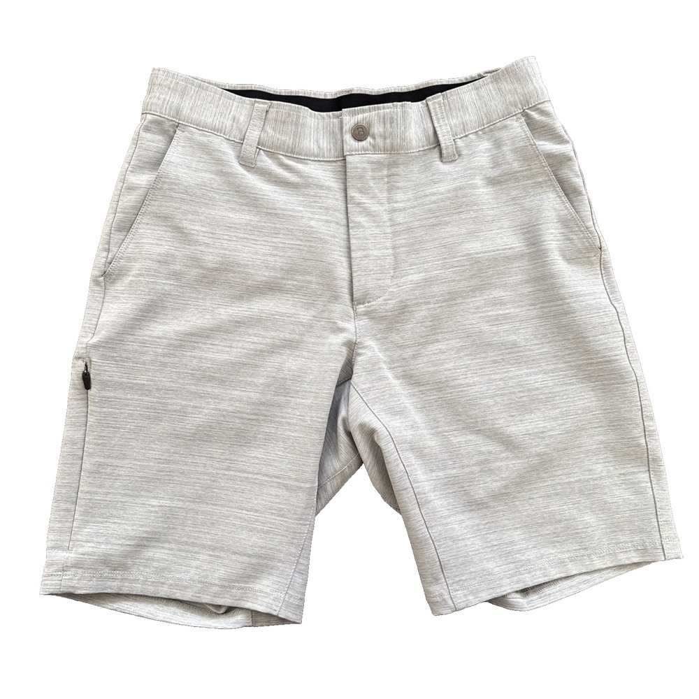 BYLT Kinetic Shorts Men Small Gray Golf Performance Zip Pocket Stretch Chino